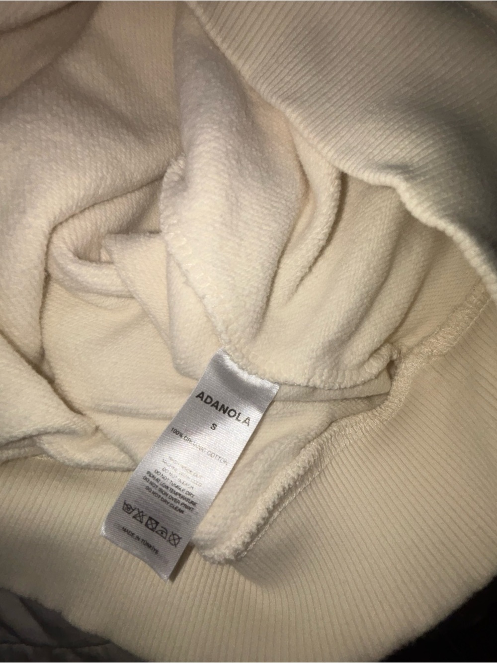 Adanola Varsity Collegiate Oversized Sweatshirt - Marshmallow White - Picture 4 of 5